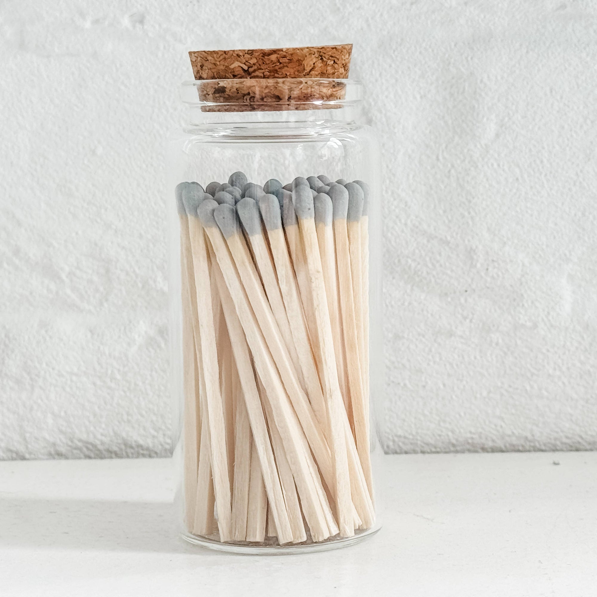 Fancy Safety Matches in 4" Glass Vial - 4 COLORS (MV50)