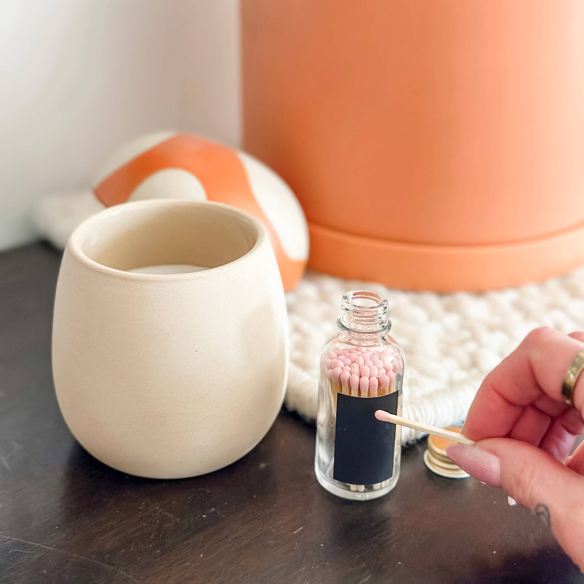 Minimalist Candle Matches in Glass Jar - 50 Matches MB50NL