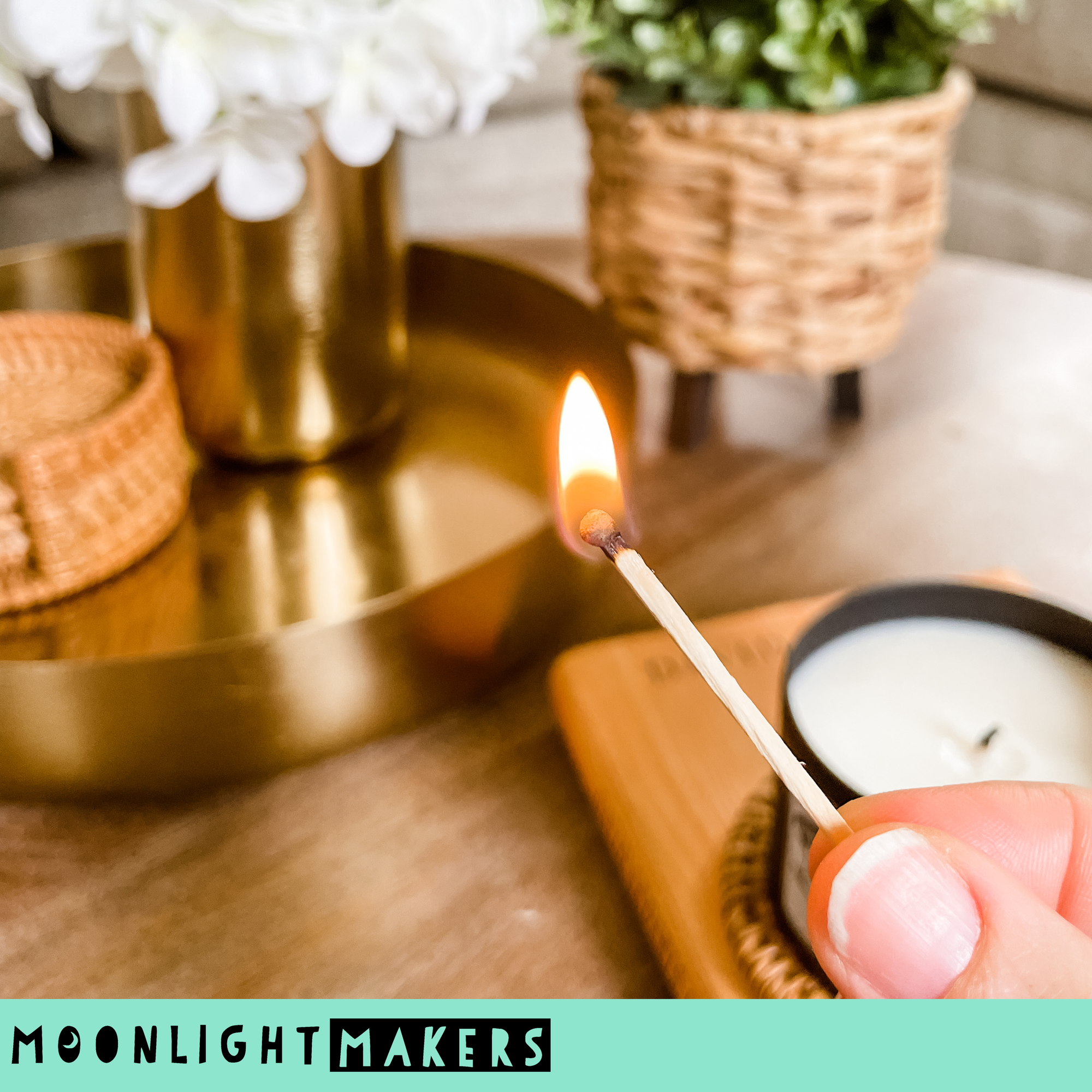 Minimalist Candle Matches in Glass Jar - 50 Matches MB50NL