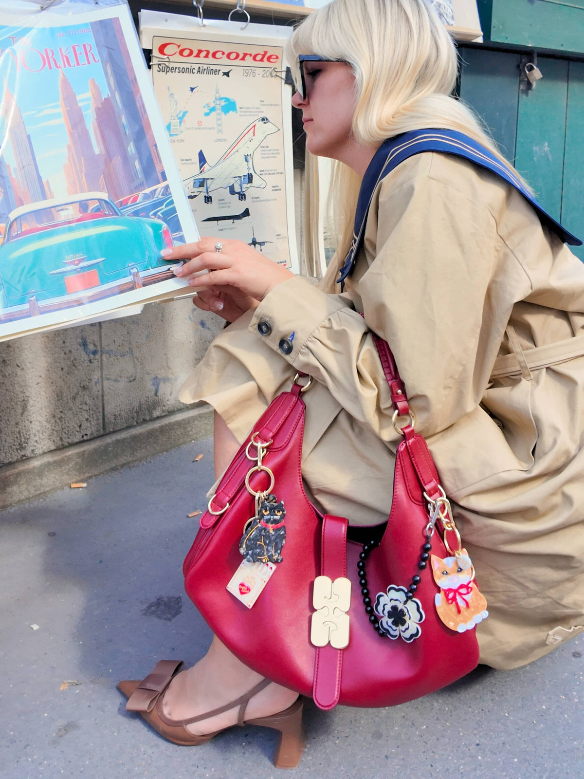 Hand-painted Matchbox Bag Charm + Keychain | Eco-Friendly