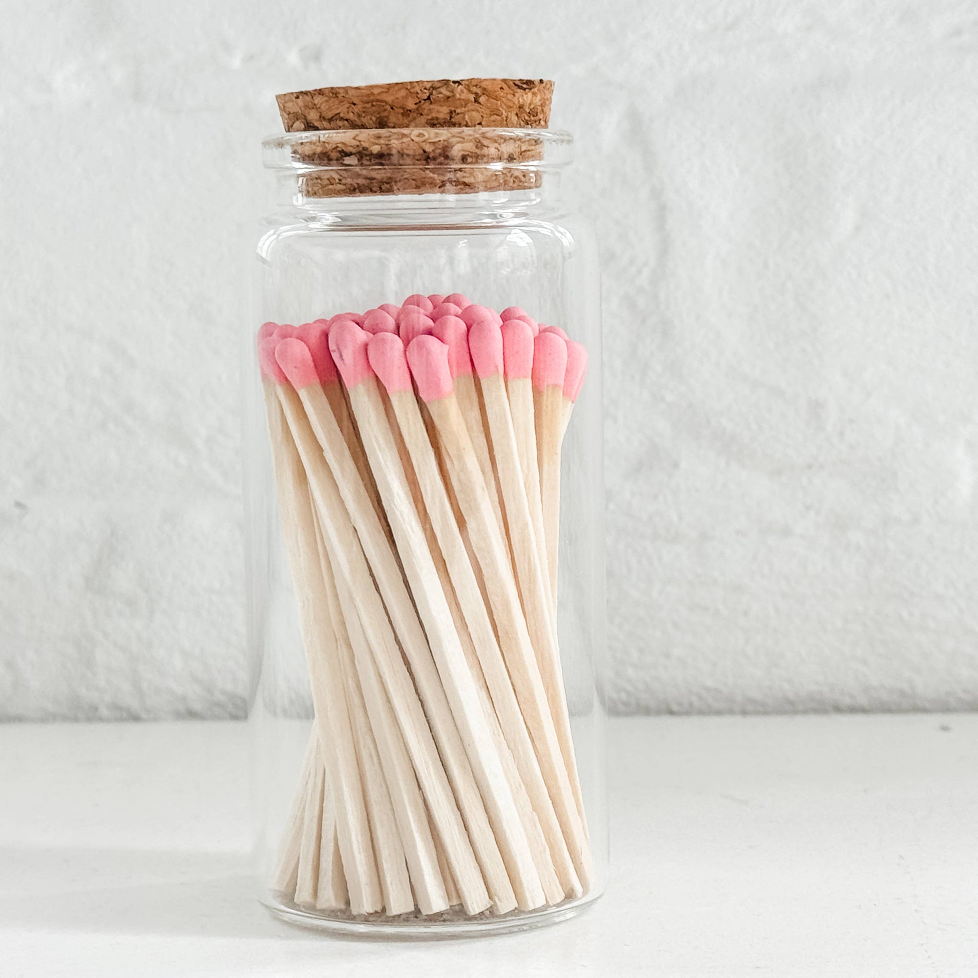 Fancy Safety Matches in 4" Glass Vial - 4 COLORS (MV50)