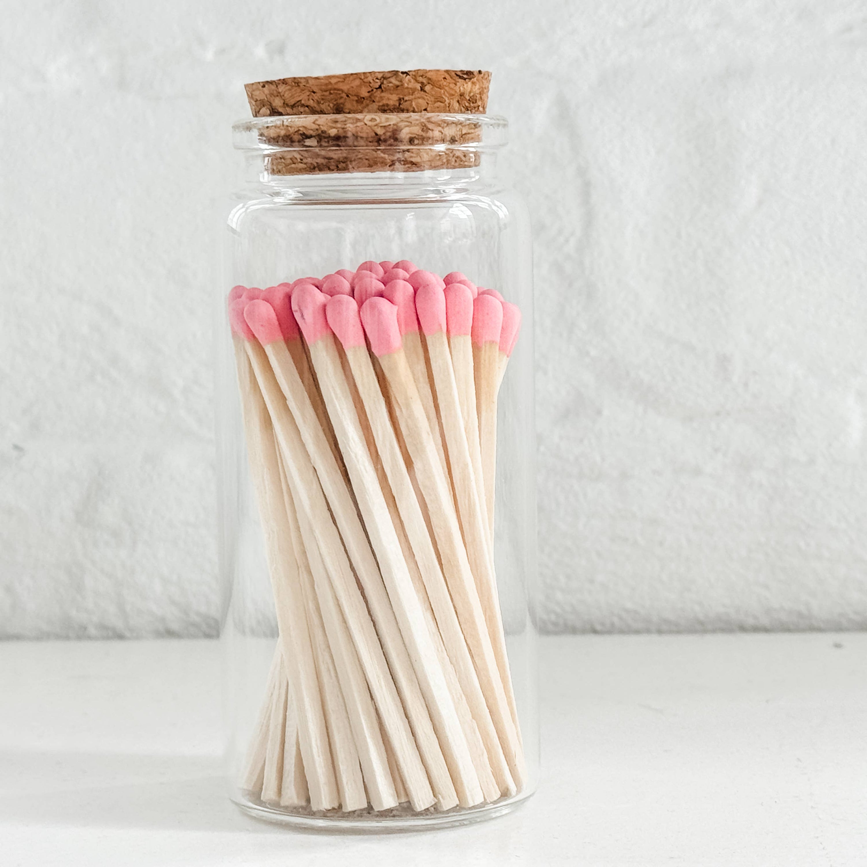 Fancy Safety Matches in 4" Glass Vial - 4 COLORS (MV50)
