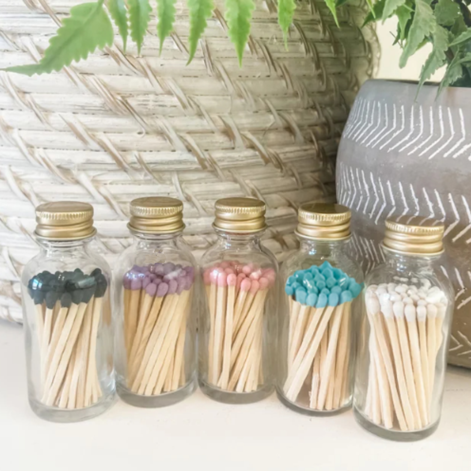 Minimalist Candle Matches in Glass Jar - 50 Matches MB50NL