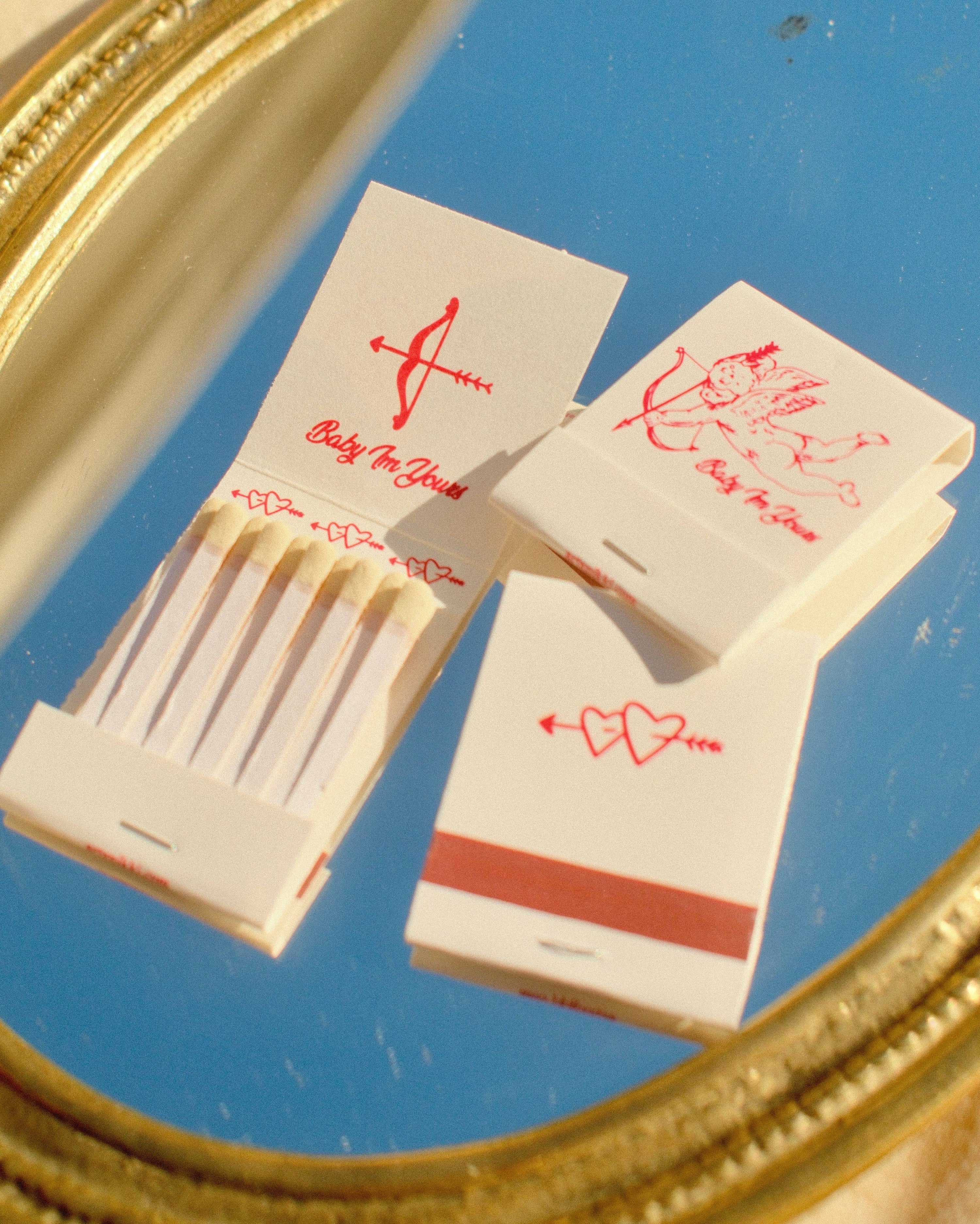 “Baby I’m Yours” cupid Matchbook