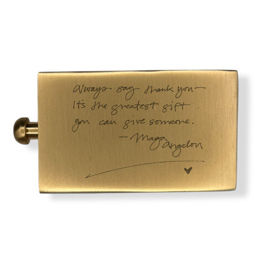 Custom Handwritten Brass Matchbox