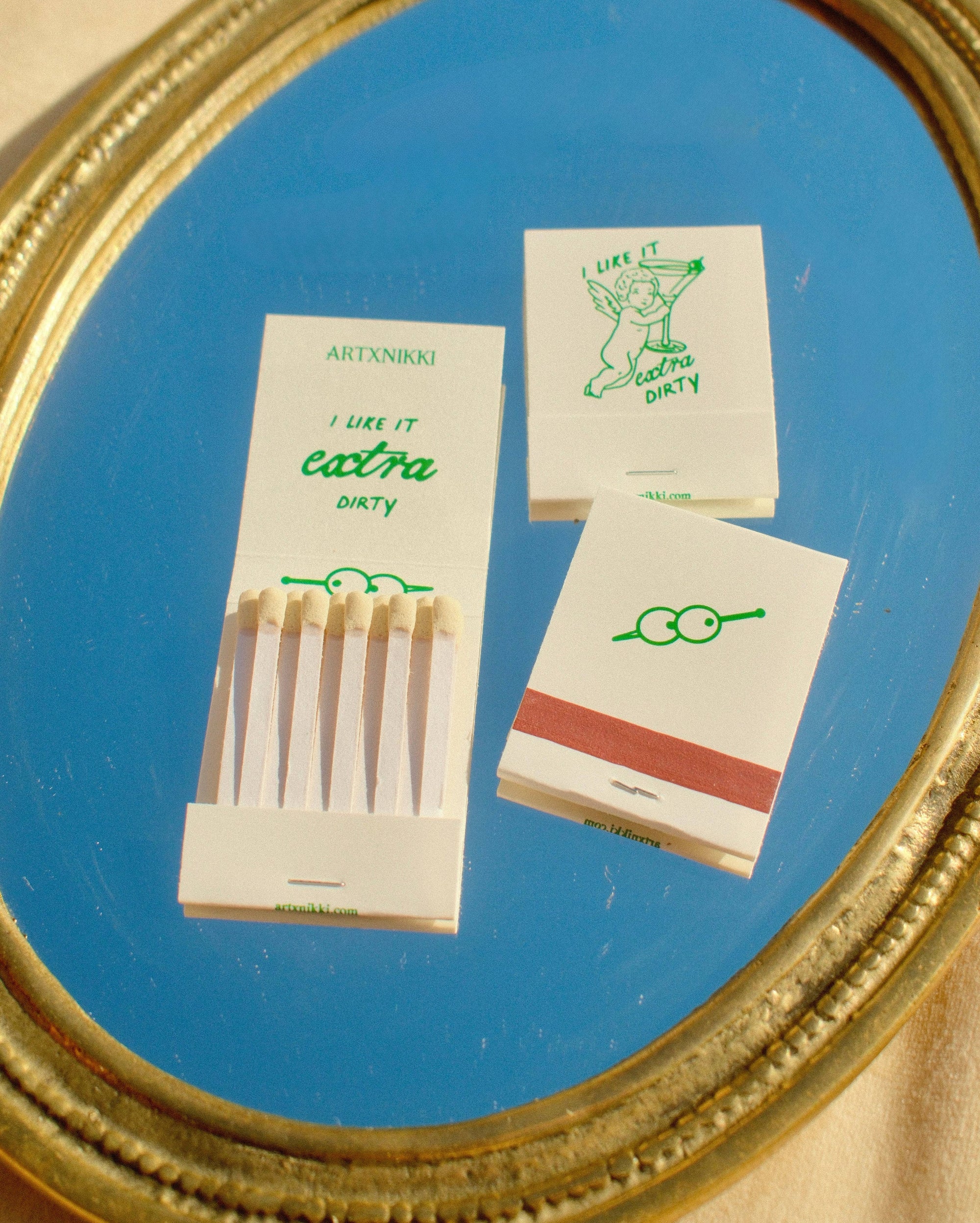 “I Like It Extra Dirty” Cupid Martini Matchbook
