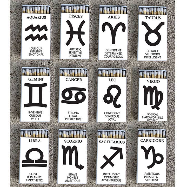 Matches • Zodiac Matchbox Set• Home Decor for Candles