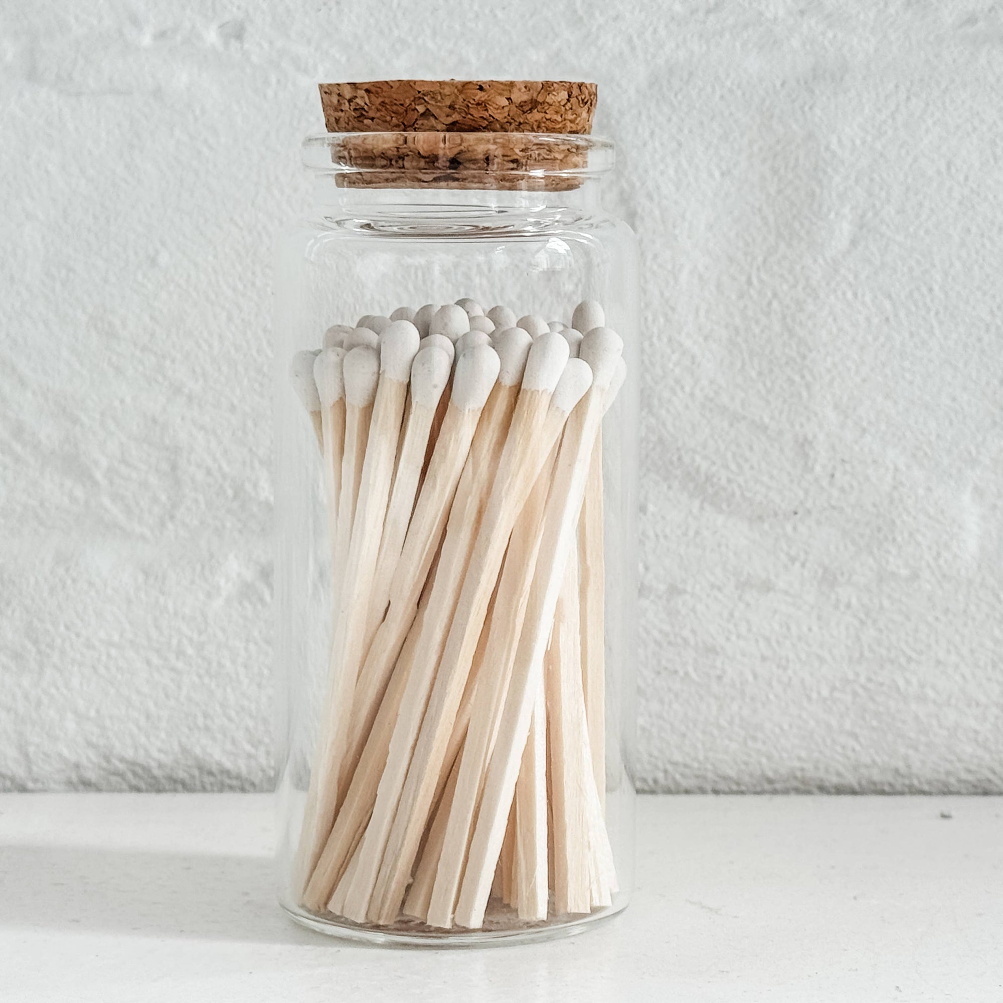 Fancy Safety Matches in 4" Glass Vial - 4 COLORS (MV50)