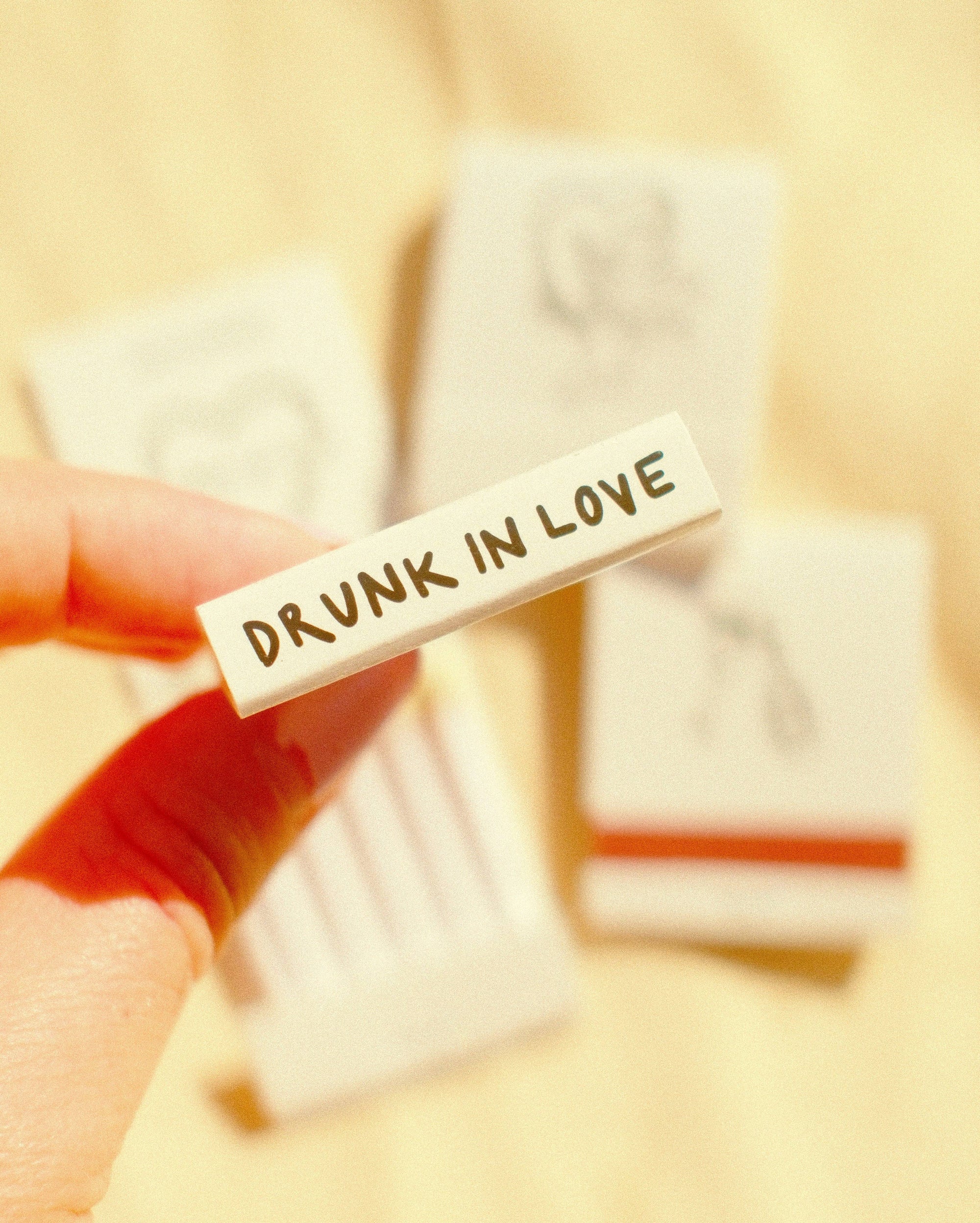 “Drunk In Love” Cupid Champagne Matchbook