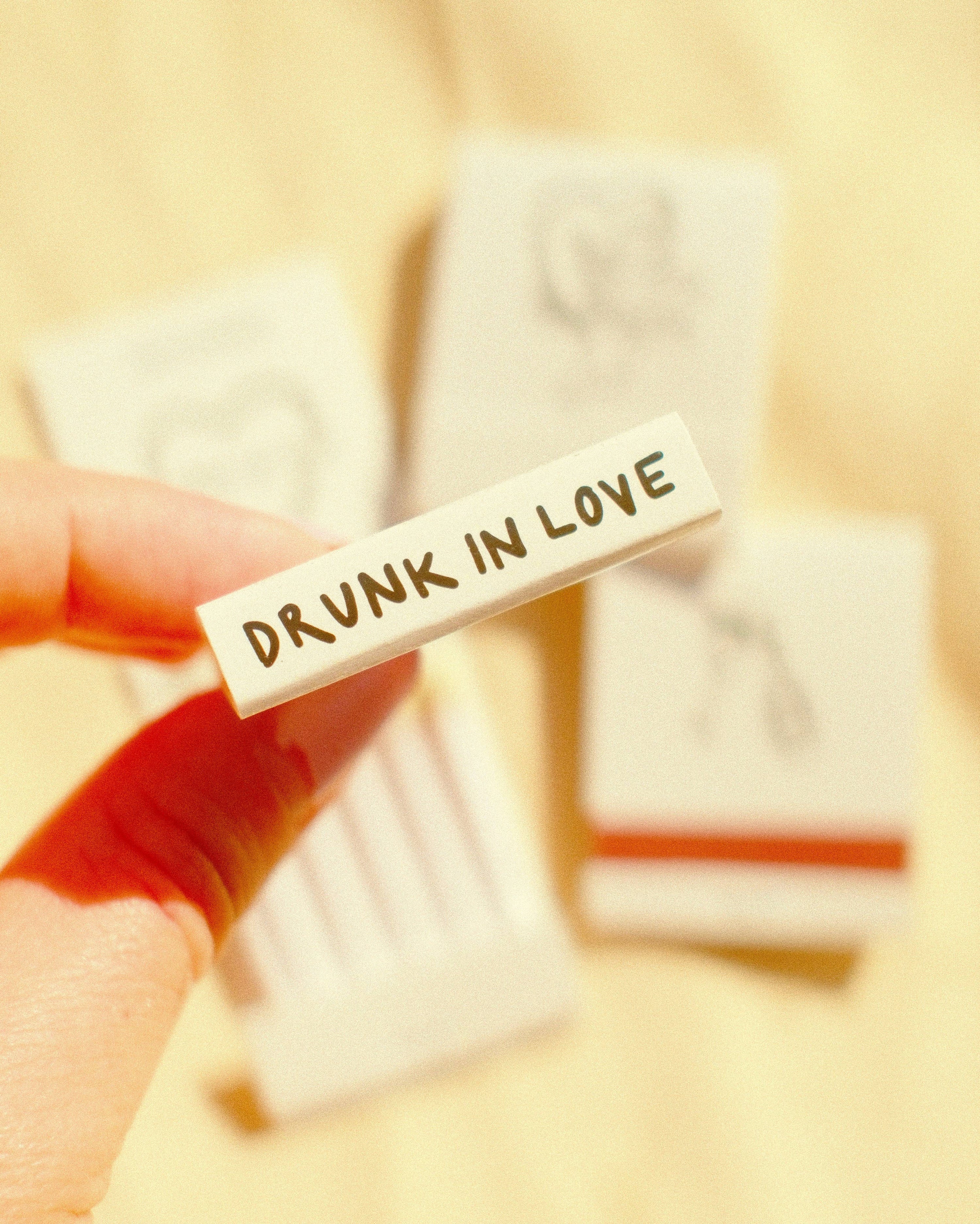 “Drunk In Love” Cupid Champagne Matchbook