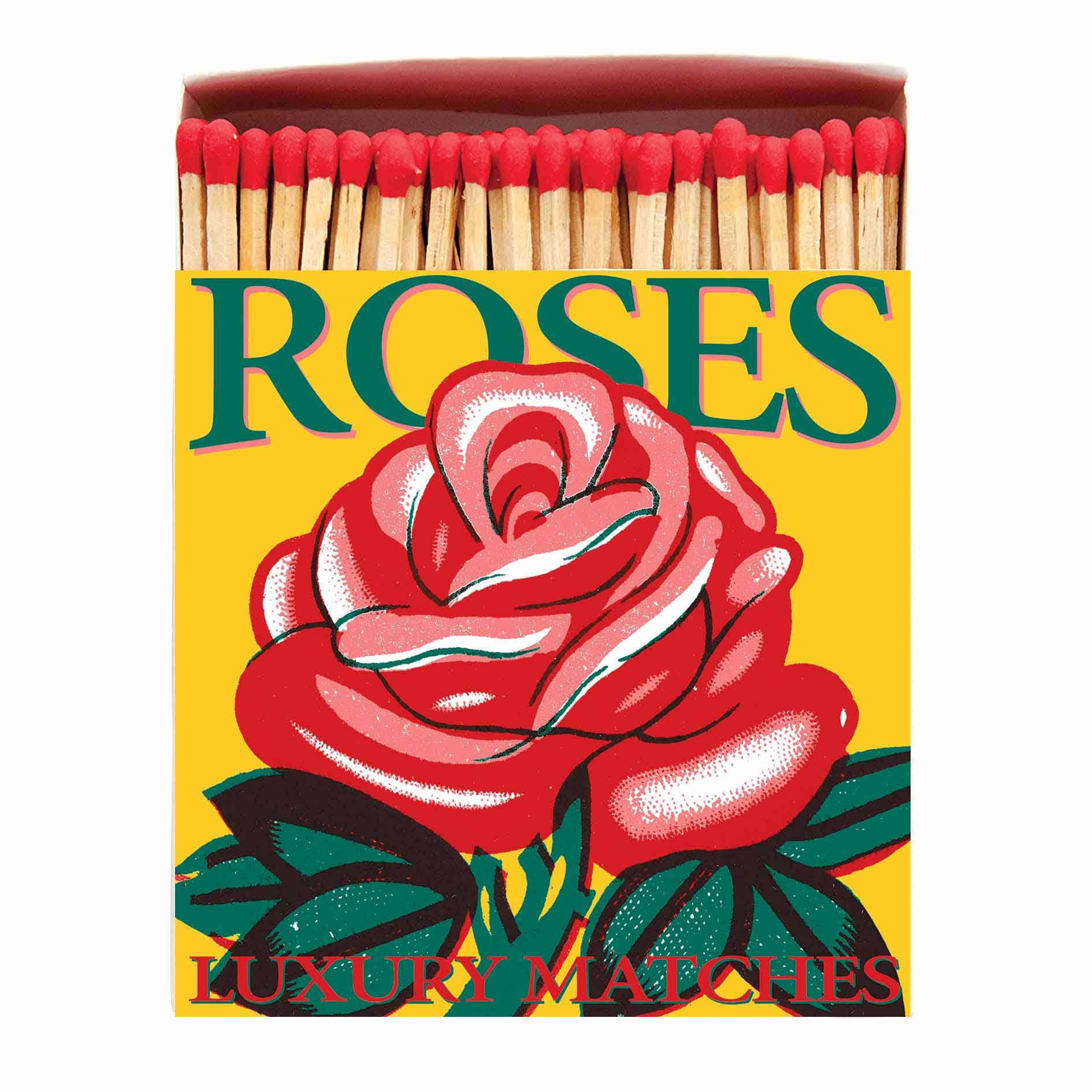 Red Rose | Square - Safety Matches