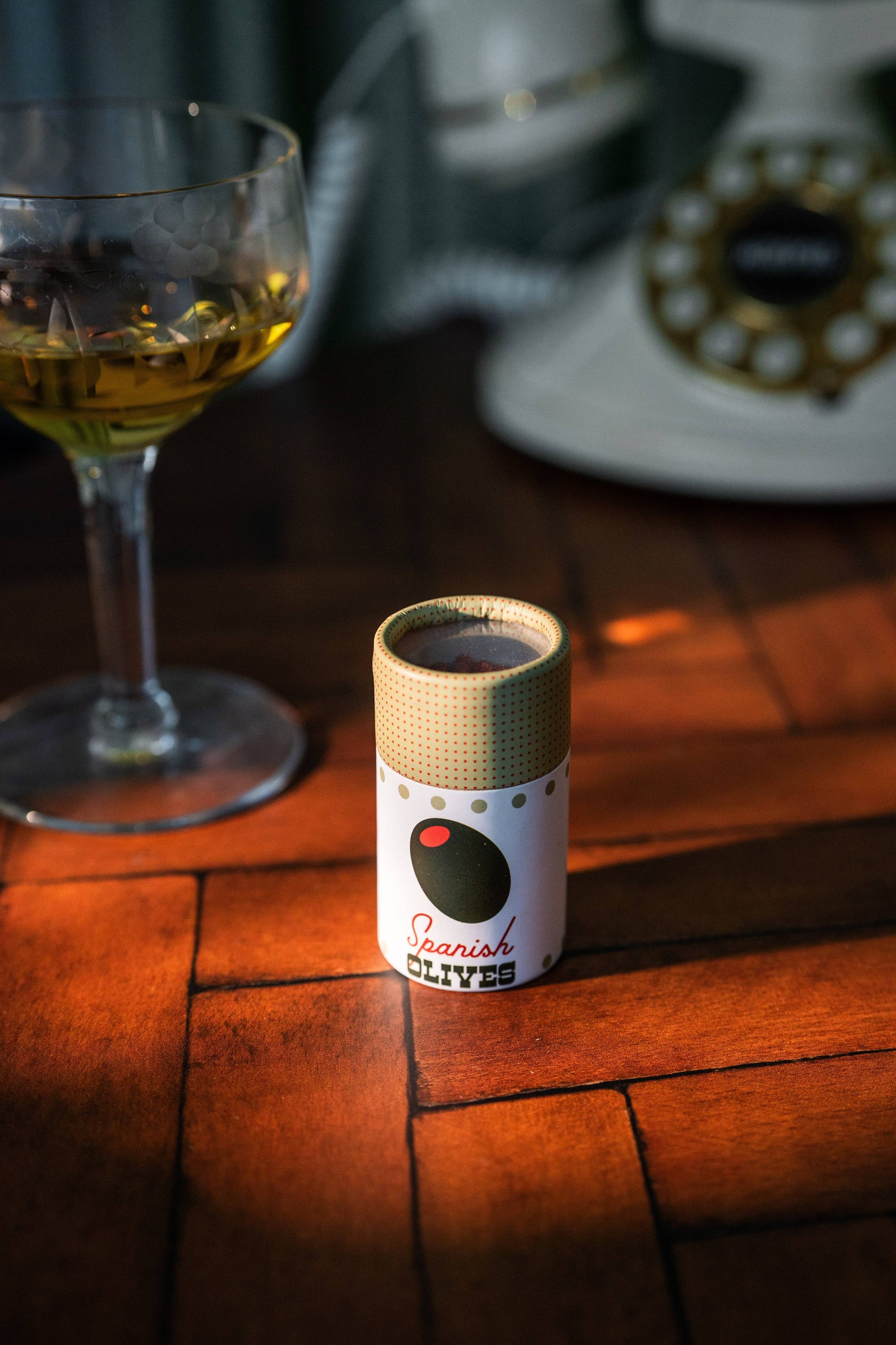 Cocktail Garnish Match Jar- Olives