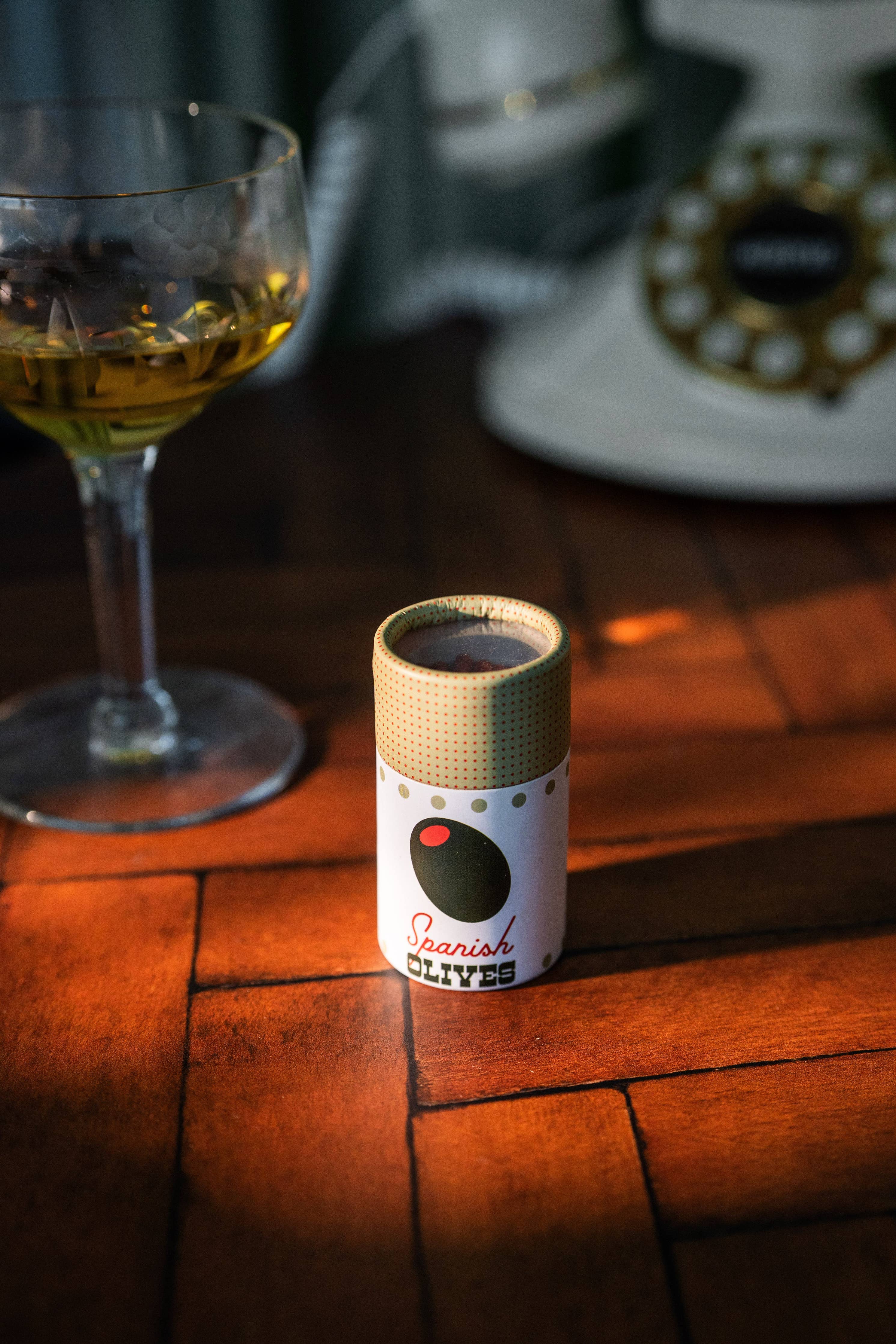 Cocktail Garnish Match Jar- Olives