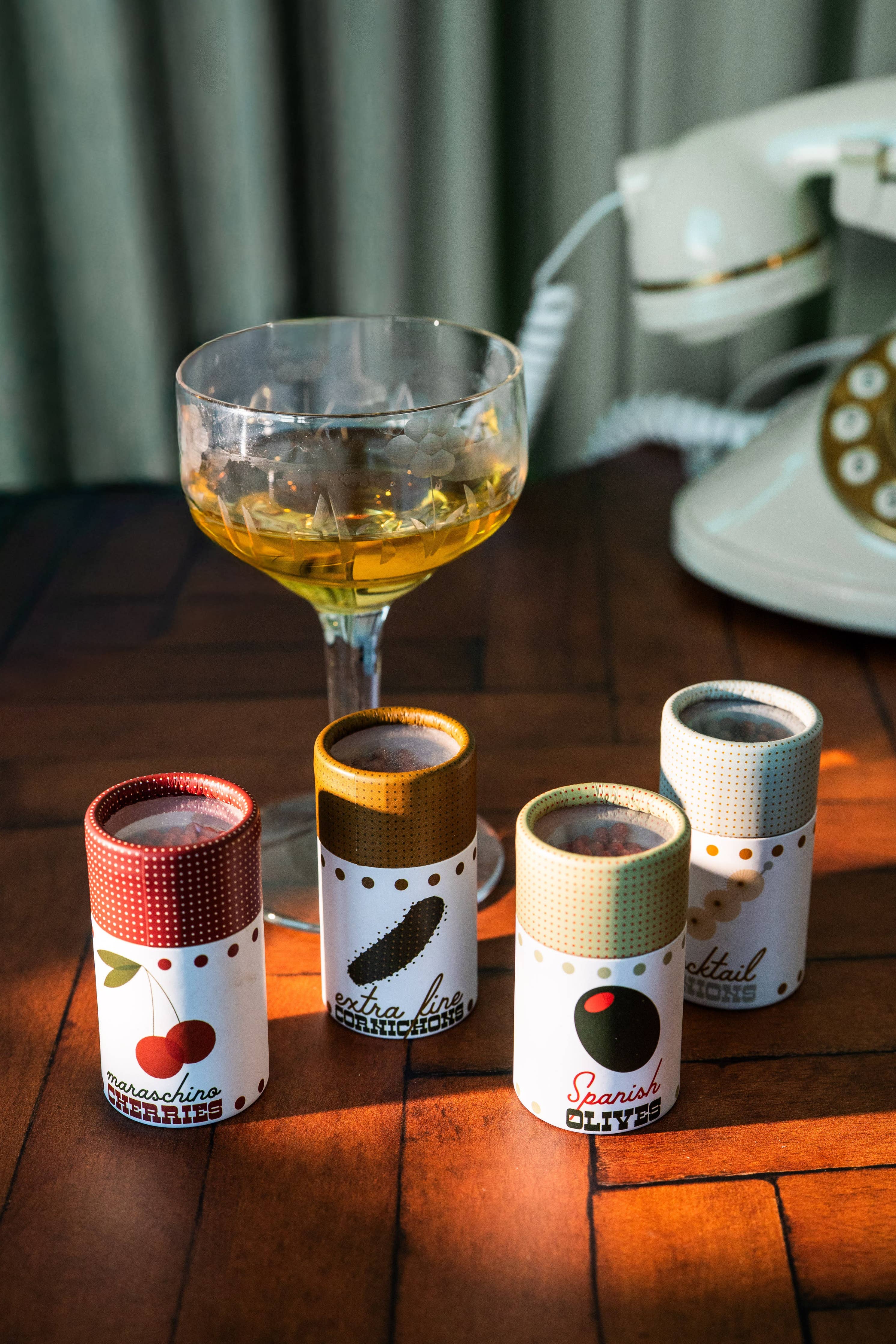 Cocktail Garnish Match Jar- Olives
